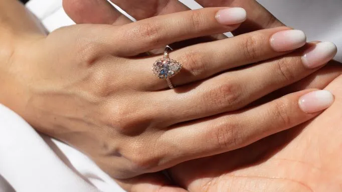 French Cut Halo Engagement Rings