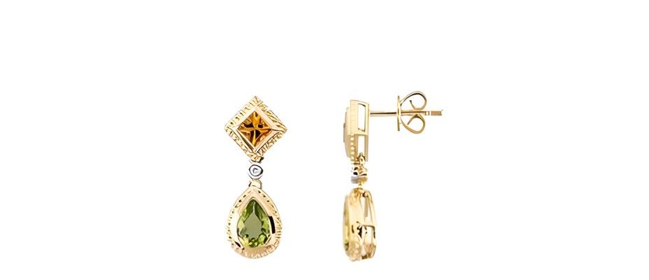 Gemstone earrings collection showcase
