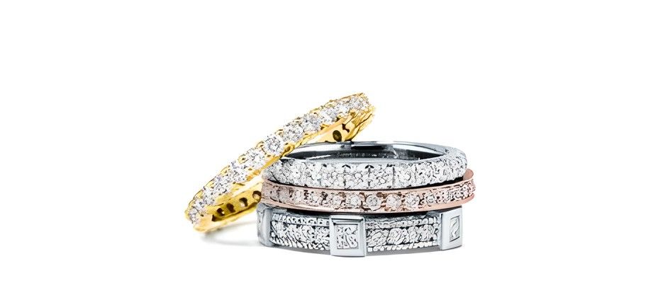 Stackable rings collection showcase