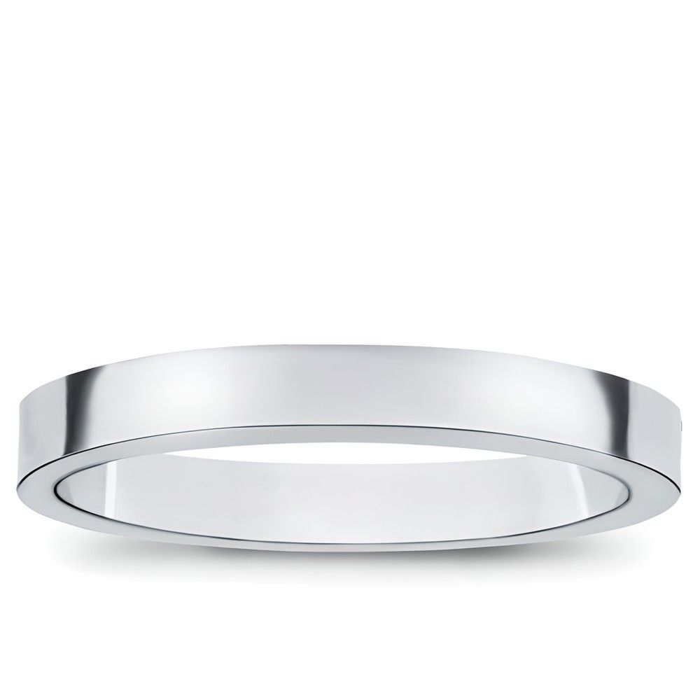 4mm Solid Sterling Silver Flat Wedding Band – Roberts & Co – UK Made – Nickel-Free